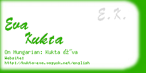eva kukta business card